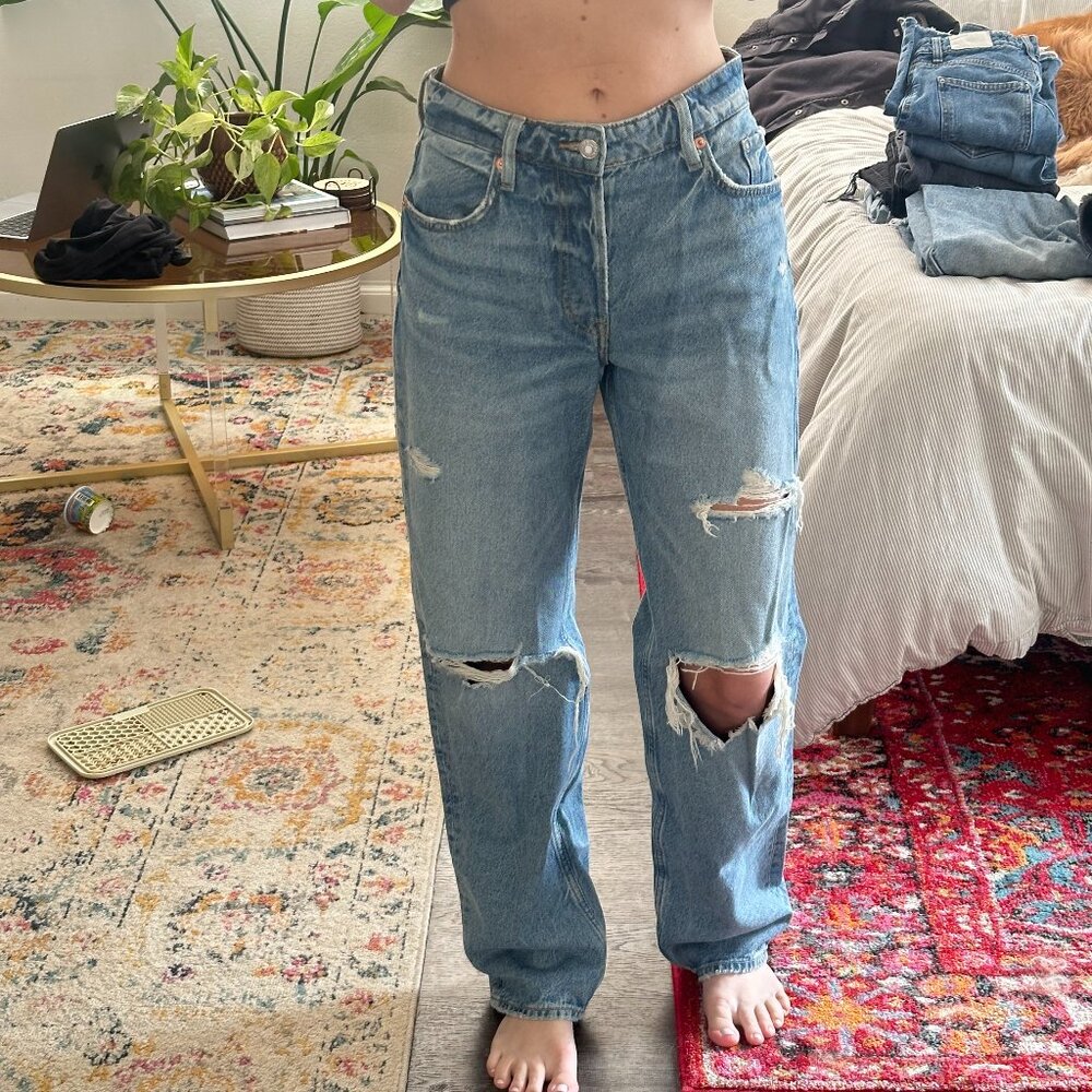 & Denim Boyfriend Jeans Low Rise
